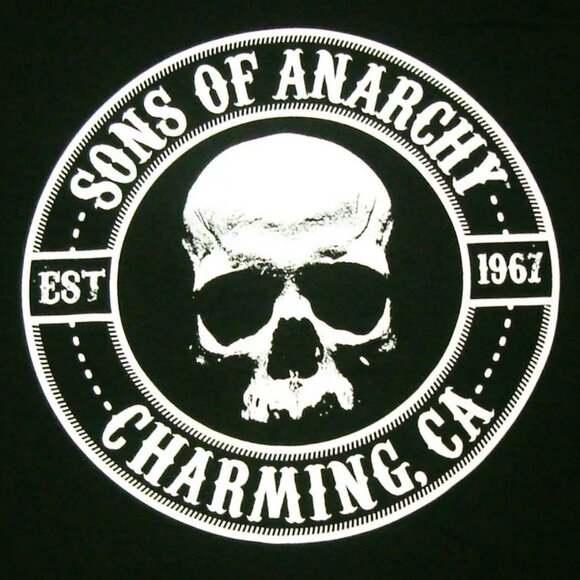 New! Sons of Anarchy Charming California T-Shirt Motorcycle Gang FX TV Show - Picture 2 of 2